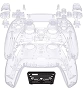 eXtremeRate Full Set Housing Shell with Buttons Touchpad Cover, Clear Custom Replacement Decorati...