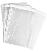 SOMIOCO 100 pcs Clear 4" x 6"(10 x 15cm) Self Seal Cello Cellophane Bags Resealable Poly Bags 2.8...