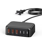 USB C Fast Charger 100W GaN 6 Port Type USB C Charging Station Hub Block USB C Wall Charger Power...