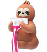 THEBESTU Sloth Adhesive Silicone Razor Holder, Funny Sloth Razor Hooks Gifts for Men Women Sloth ...