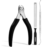 Pedicure Tool Kit and Ingrown Toenail Removal Kit, 3-Piece Set with Nail Nipper, Metal Nail File,...