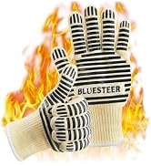 Oven Gloves, Heat Resistant 540 Degrees Grilling Gloves, Hot Surface Handler Non-Slip Silicone Ov...