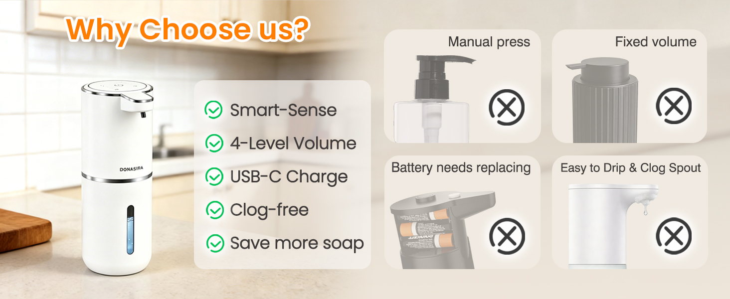 DONASIRA Touchless Automatic Liquid Soap Dispenser