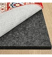 YJ.GWL 6x9 Feet Non Slip Rug Pad 1/4 inch Thick Felt and Silicone Backing, Dual Surface Cushion R...
