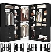 Besiost Freestanding Closet System with 3 Sets, 87.2