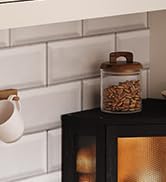 Furshus Corner Bread Box for Kitchen Countertop,Bread Storage for Homemade Bread, Double Layer La...