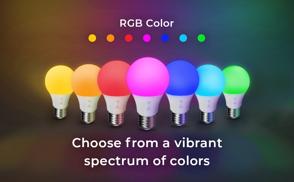 Globe Electric 50589 Works With Alexa Only Wi-Fi Smart RGB Tunable White LED Light Bulb, RGB Colors