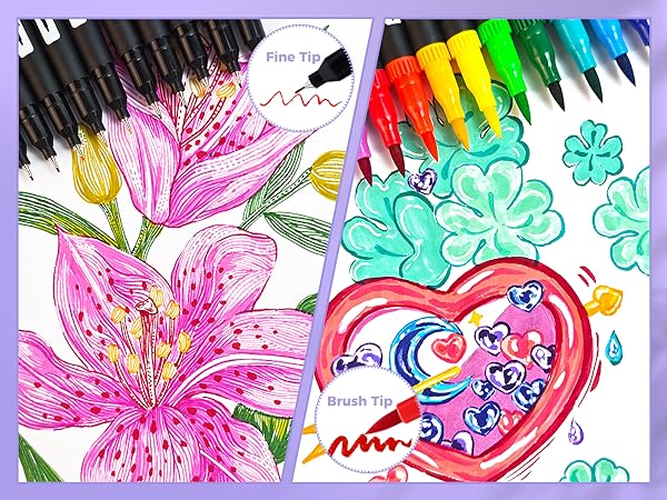 Dual-Tip Watercolor Pens Set