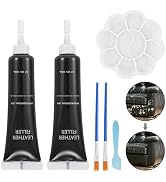 Kenbry Vinyl and Leather Repair Kit, Black Vinyl Repair kit for Car Interiors, Furniture, Couches...