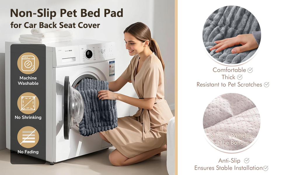Dog Bed Mat for Car Backseat Extender
