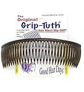 Good Hair Days Grip-Tuth Comb Band - One Piece 6” Hair Side Comb - Hair Combs For All Types Of Ha...
