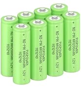 Fuspower Ni-MH AA Rechargeable Batteries AA 1.2V 1200mAh Nimh Rechargeable Batteries for Solar Li...