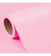 Flyhill Pink Kraft Paper Roll-Mini Roll-17in x 32.8FT-Recyclable Gift Wrap Perfect for Girls,Moth...
