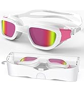 Zeligerstar Polarized Swimming Goggles, Unisex Adult Swim Goggles Anti Fog Anti UV Wide View Pool...