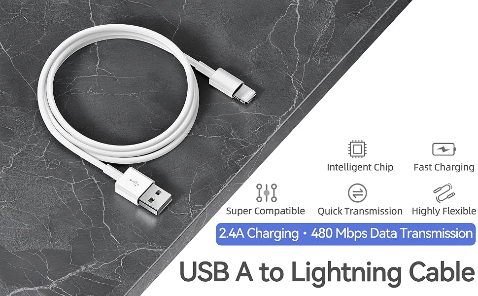 USB to Lightning Cable,iphone charger cord,CarPlay Cable,i phone charger,lightning charger iphone