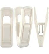 TOFIIGREM Hanger Clips for Velvet Hangers (Beige, 40 PCS), Non-Slip Plastic Clips Pant Skirt Hang...