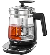 ICOOKPOT Hot Tea Maker Glass Electric Kettle with Tea Infuser and Temperature Control,1.5L Stainl...