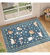 DUKINO 2x3 Entryway Rug, Washable Small Door Mat Indoor Entance Lightweight Area Rug with Non Sli...