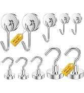Tiergrade Mixed Sizes Magnetic Hooks, 2026 Cruise Cabin Ship Essentials Heavy Duty Strong Magnets...