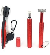 VIPMOON Golf Clean Tool Set, Retractable Golf Club Brush and 2 Golf Club Groove Sharpener for U &...