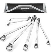 DURATECH 7-Piece Offset Box Wrench Set, SAE, 1/4" to 1-1/16" | 75-Degree Offset, CR-V Steel, 12-P...