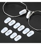 18 Pairs Eyeglass Nose Pad Covers, Anti Slip Eyeglasses Nose Pad Silicone Nose Pad Replacement fo...