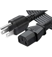 Chanzon 10ft(3.1m) PC Monitor Power Cord 10A 125V UL Certificated Personal Computer Vizio 3 Prong...
