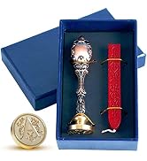 Wax Seal Stamp kit, Envelope Wax Seals DIY Kit - Retro Sealing Wax Candle + Classic Initial Alpha...