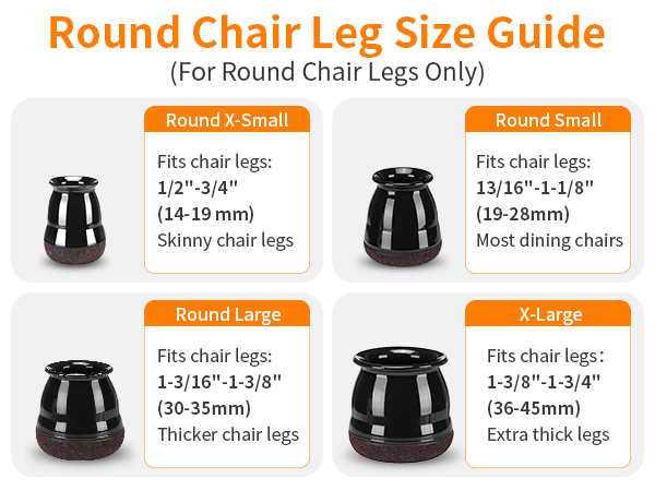 Chair Leg Floor Protectors for Hardwood Floors Furniture Feet Silicone Covers Rubber Caps Felt Pads