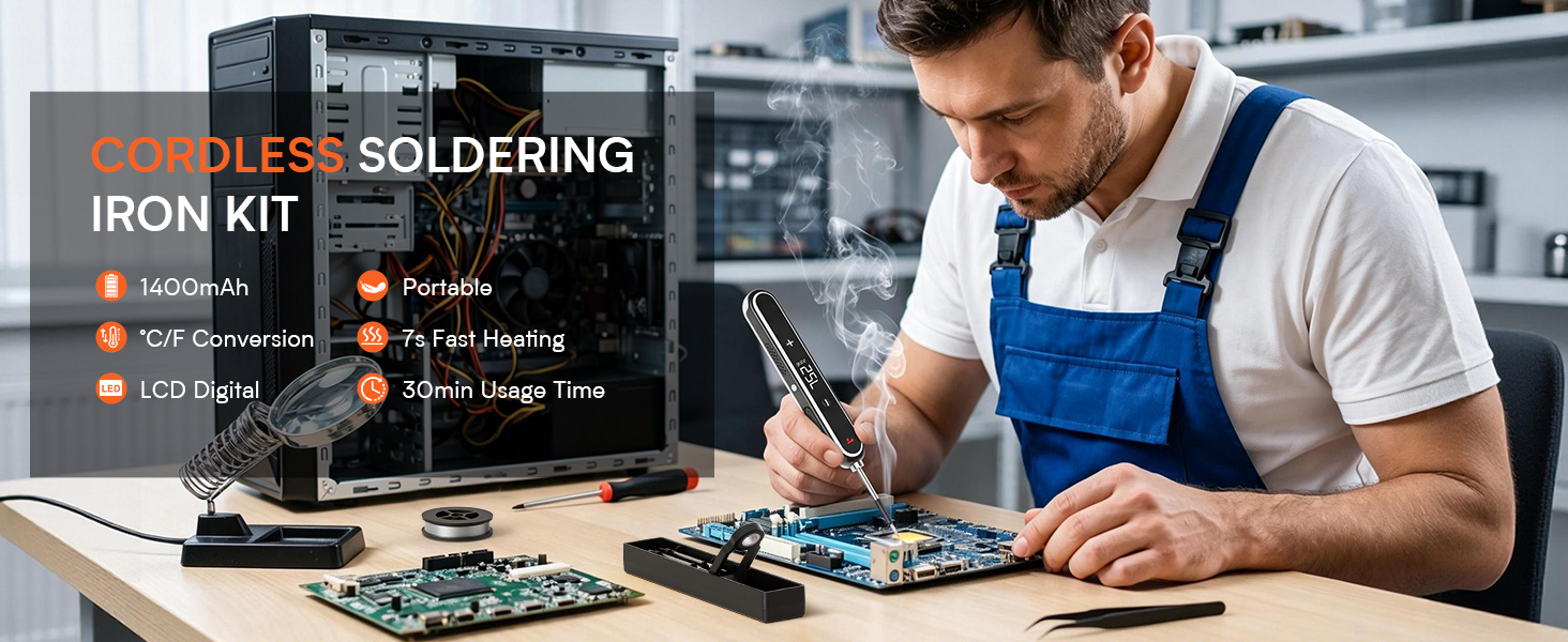 Mini Cordless Soldering Iron Kit