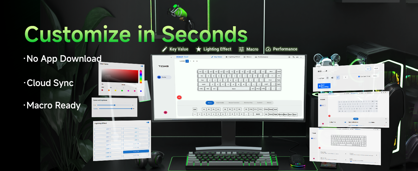 60% wireless mechanical gaming keyboard