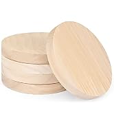 Yangbaga 5PCS Unfinished Natural Wood Slices-5.9inch Round Wood Circles for Crafts Unfinished Woo...