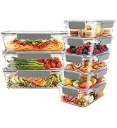 HOME BREEZE 2.8L Tritan Plastic Food Storage Containers, Airtight Tritan Plastic Locking for Frid...
