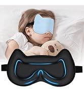 3D Kids Sleep Eye Mask: 3D Contoured Cup Sleeping Masks, Blindfold Sleep Eye Cover with Adjustabl...