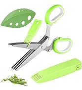 Joyoldelf Gourmet Herb Scissors Set - Master Culinary Multipurpose Cutting Shears with Stainless ...