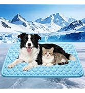 Cooling Mat for Large Dogs, Thick Breathable Dog Cooling Mat Q-MAX>0.45, Cooling Bed Chill Cool F...