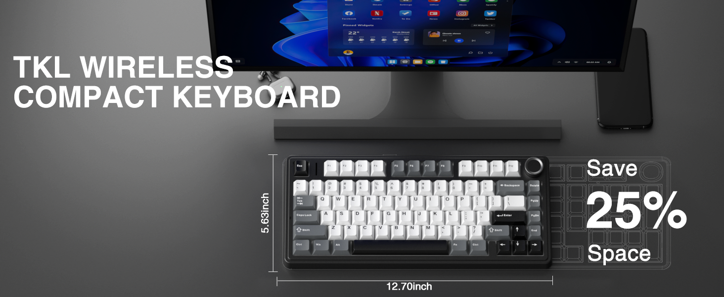 75 precent 75% TKL Layout TKL gaming keyboard