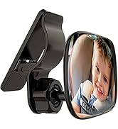 Automotive Interior Rearview Baby Mirror - Car Small Clip-On Adjustable Facing Back Rear View Sea...