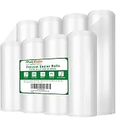 MakMeFre 8 Pack 8"x20'(4Rolls) and 11"x20' (4Rolls) Vacuum Sealer Bags Rolls for Food,Commercial ...