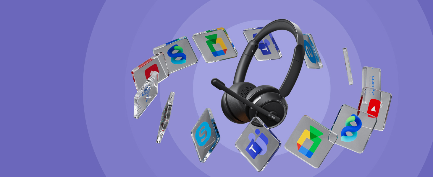 wireless headset with mic for work