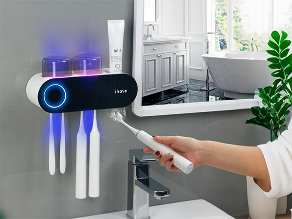 Toothbrush Holders for Bathrooms, UV Toothbrush Sanitizer and Holder Smart Home Bathroom