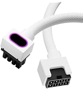 AIJS 8PIN GPU Extension Cable, ARGB PC Cable with 5V 3Pin,18AWG 90° Right-Angle Design for Cleane...