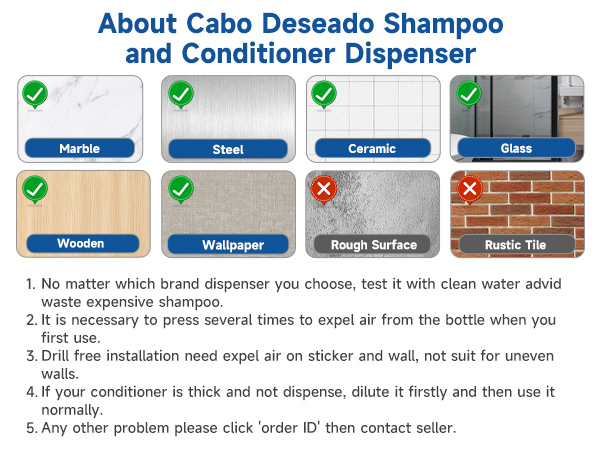 shampoo and conditioner shower dispenser