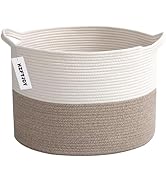 HZFTJOY Large Storage Basket for Organizing,65L Woven Blanket Baskets,Laundry Basket Organizer fo...