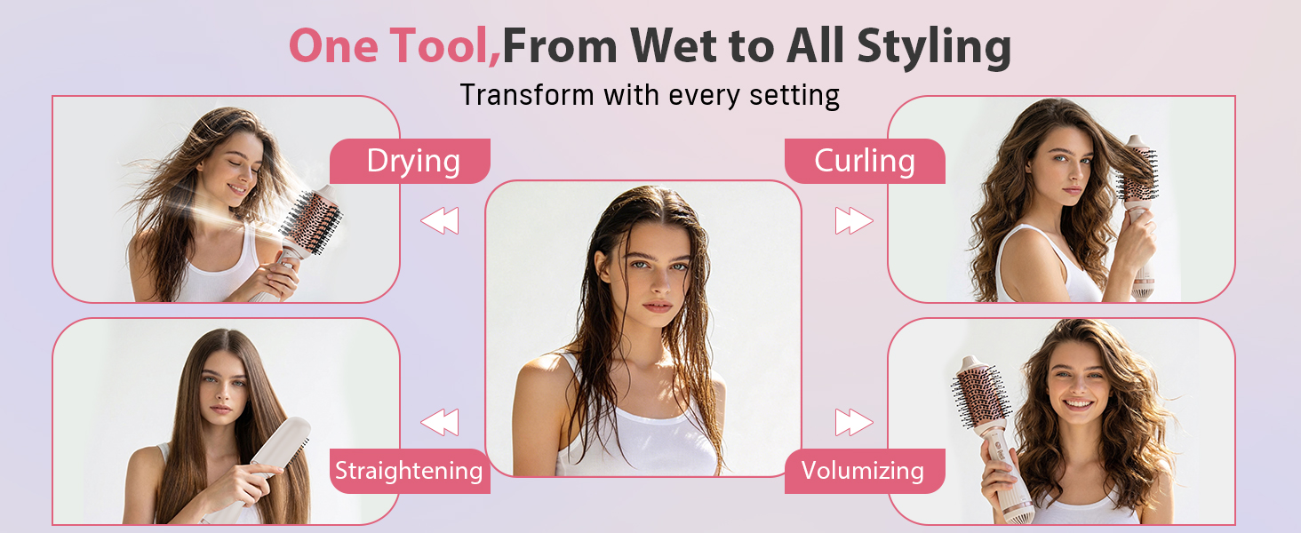 Hair dryer brush