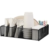 Paper Plate and Utensil Holder Caddy, Metal Silverware Utensil Caddy for Party, Camping, Picnic w...