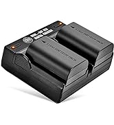 BM Premium 2 Pack of LP-E6NH High Capacity Batteries and Dual Bay Battery Charger for Canon EOS R...