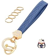OHKYOOT Wristlet Keychain,Wrist Lanyard Cute Car Key Chain Cat Lover Gifts for Women Men