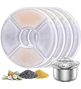 Emperor Pets Stainless Steel Cat Water Fountain - Filter 4pcs - Replacement Pet Water Fountain Fi...
