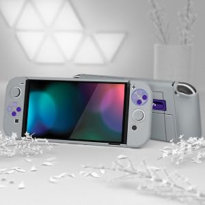 Dockable Hard Shell for Switch OLED w/Thumb Grip Caps & Button Caps